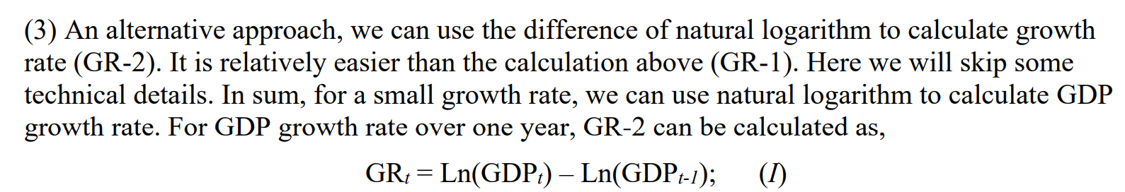 Solved Year Real GDP Ln(GDP) GR-1 GR-2 NA. 1999 2000 2001 | Chegg.com