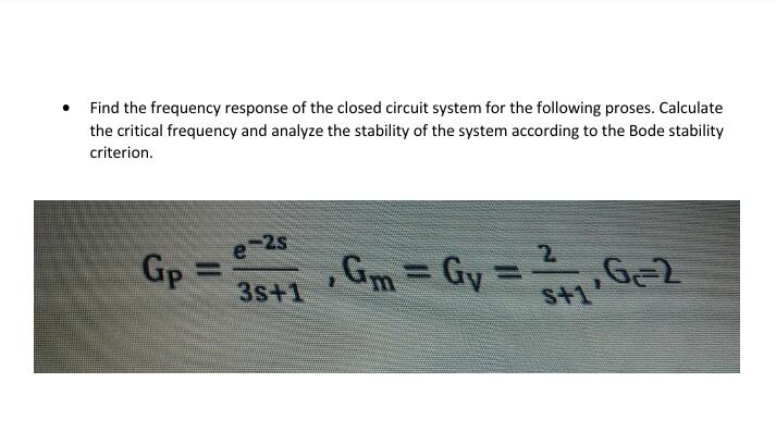 Solved Find the frequency response of the closed circuit | Chegg.com