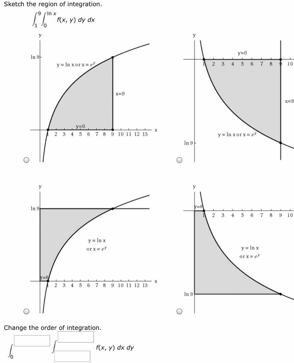 Solved Sketch The Region Of Integration 19 Rinx Jy Lo F Chegg Com