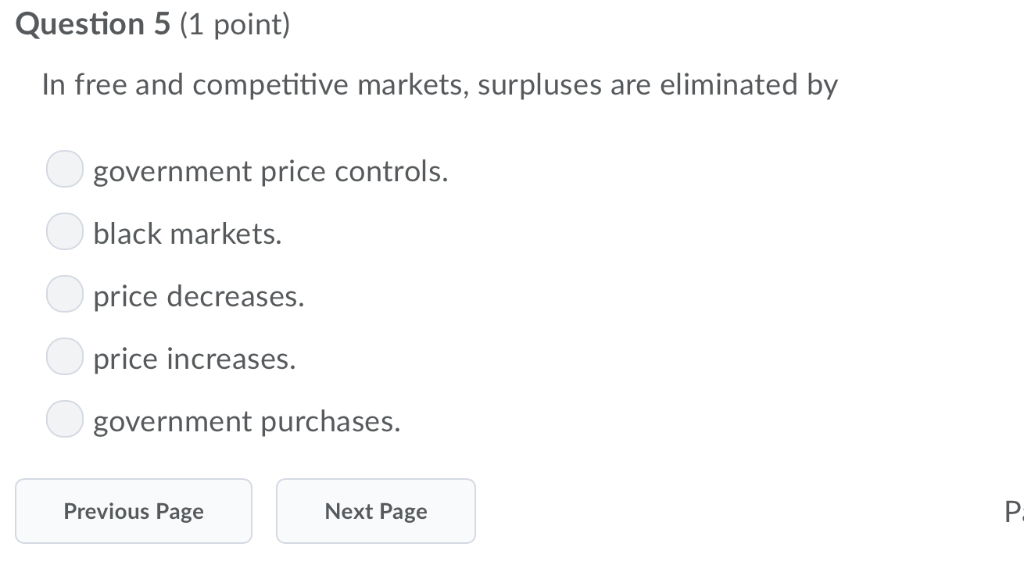 Solved Question 1 (1 point) Consider the supply curve for a | Chegg.com