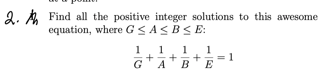 Solved 2. Ah Find all the positive integer solutions to this | Chegg.com