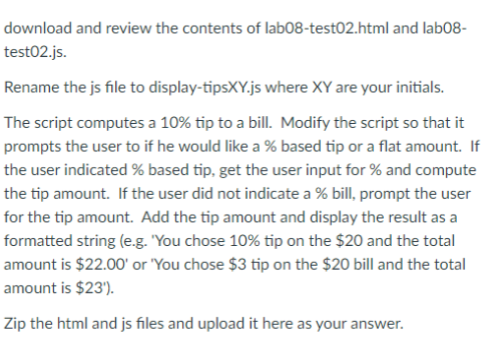 Solved download and review the contents of lab08-test02.html | Chegg.com