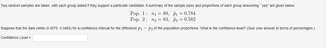 Solved Two random samples are taken, with each group asked | Chegg.com