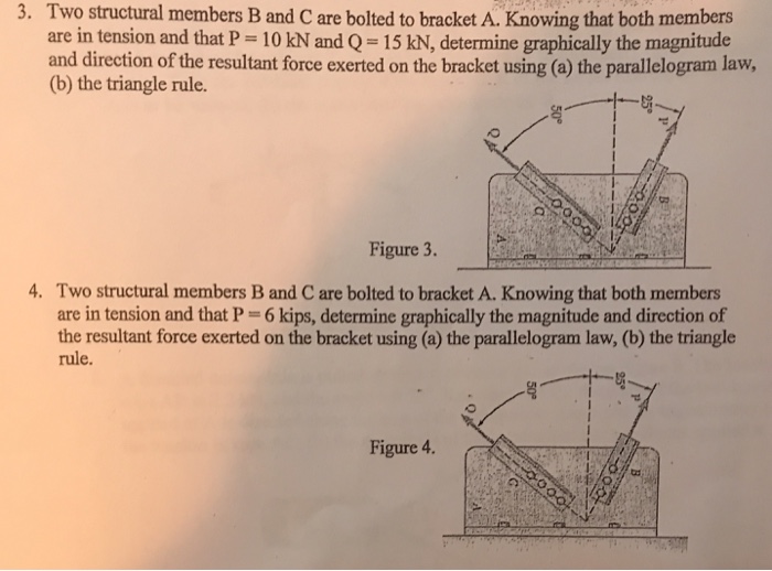 Solved 3. Two Structural Members B And C Are Bolted To | Chegg.com