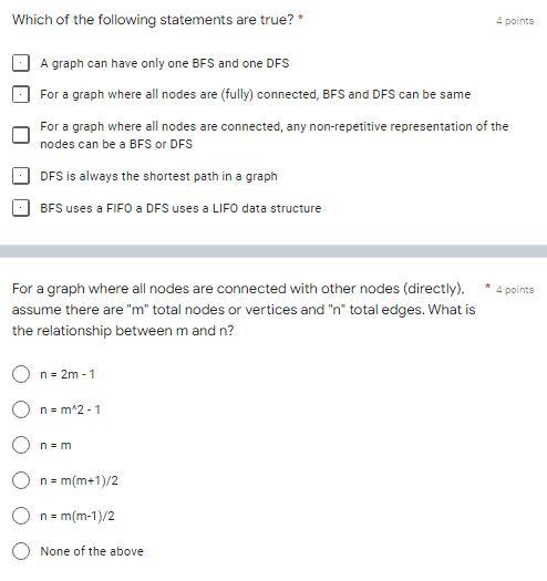 Solved Which of the following statements are true? * 4 | Chegg.com