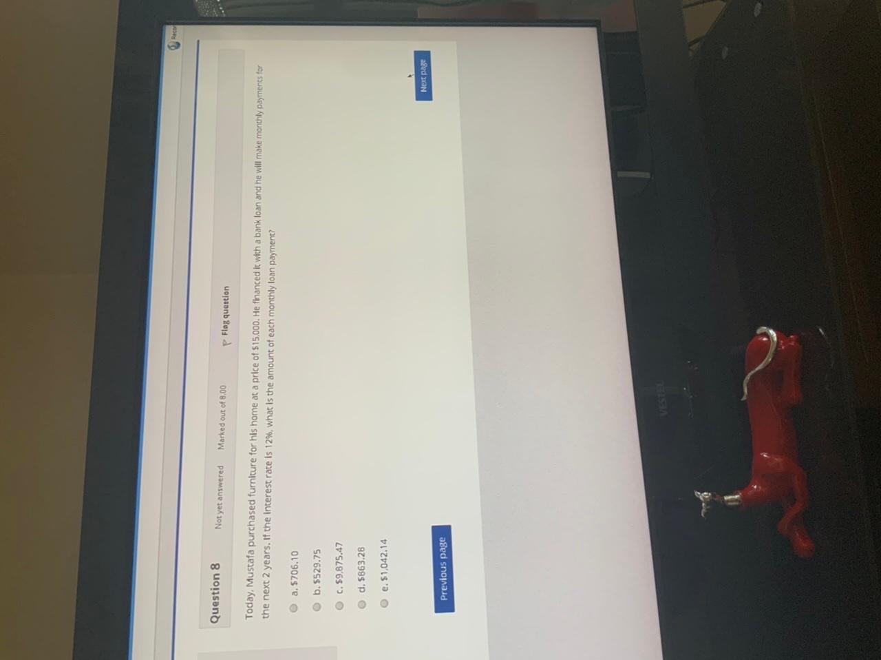 Solved Question 8 Not yet answered Marked out of 8.00 p Flag | Chegg.com