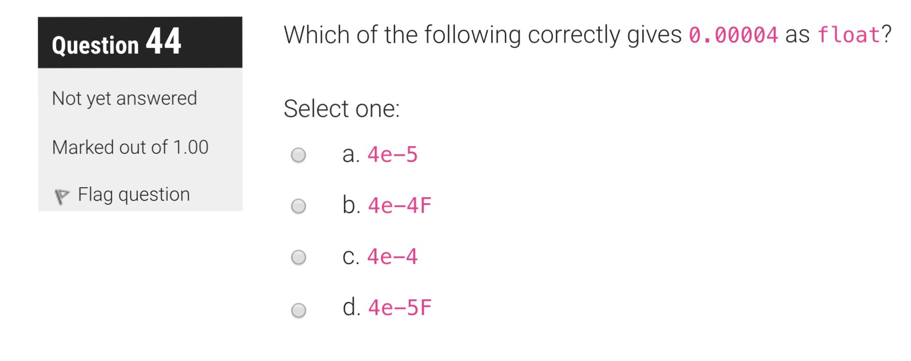 Solved Question 44 Which of the following correctly gives | Chegg.com