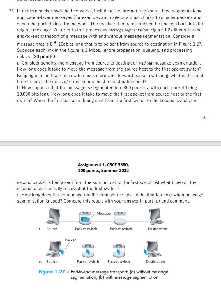 Solved 1) Consider the network illustrated in Figure 1.16. | Chegg.com