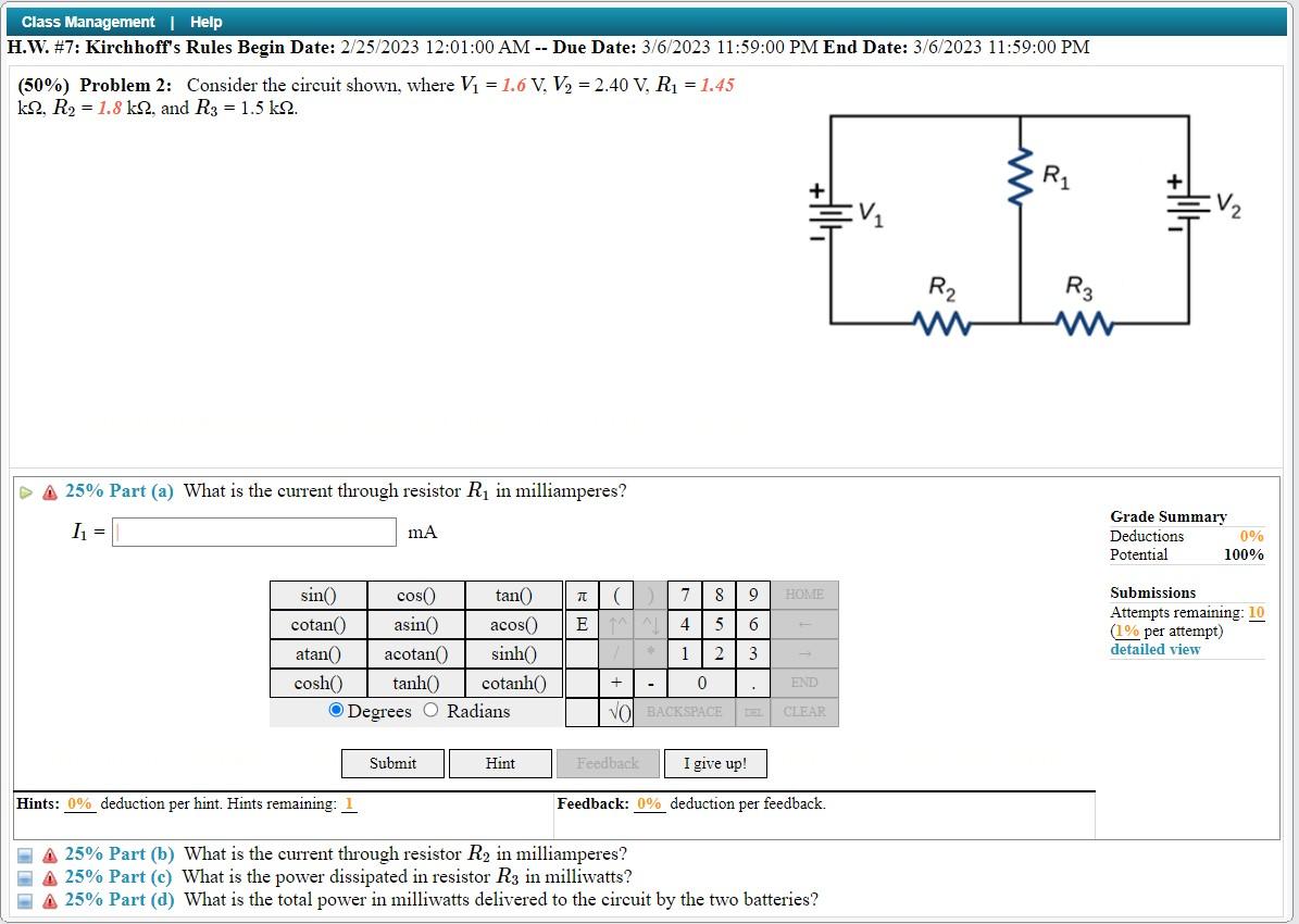 Solved (50%) Problem 2: Consider The Circuit Shown, Where | Chegg.com