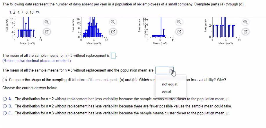 Solved A population consists of N=6 numbers: 1,2,4,7,10,12.