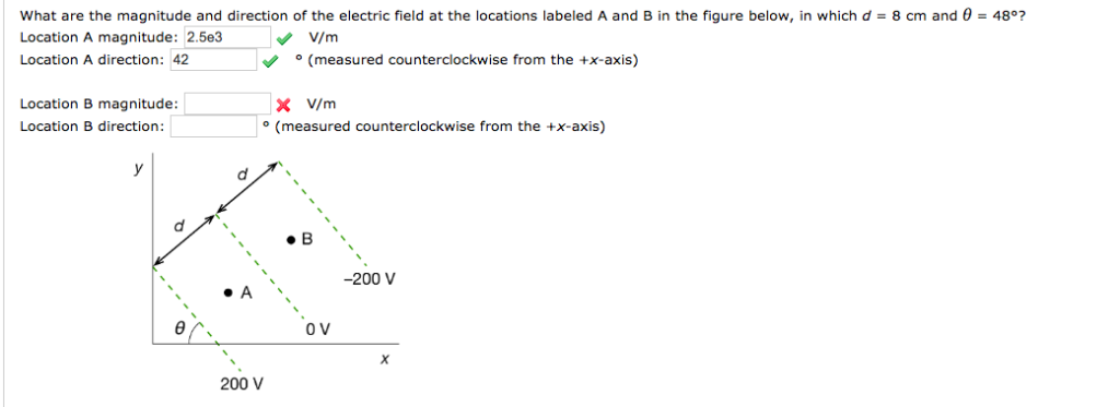 Solved What are the magnitude and direction of the electric | Chegg.com
