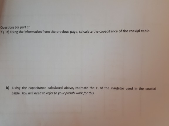 Solved 1. Measuring the dielectric constant of the material | Chegg.com