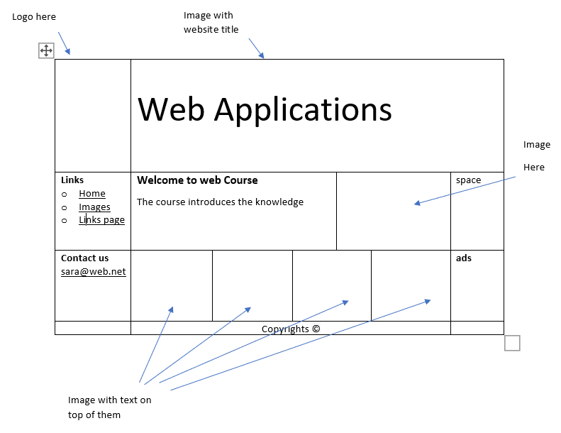 Solved Logo here Image with website title Web Applications | Chegg.com