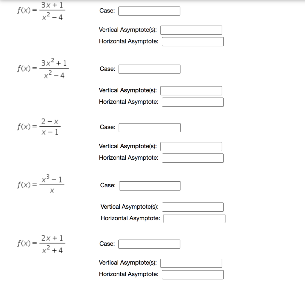 Solved For each of the following rational functions, state | Chegg.com