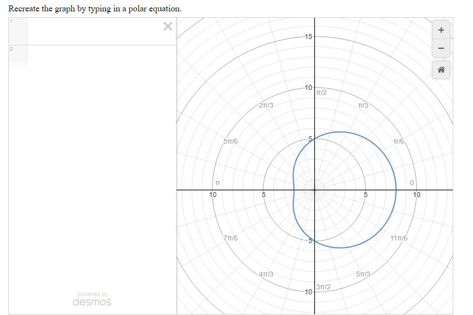 Solved Recreate the graph by typing in a polar equation. X 2 | Chegg.com