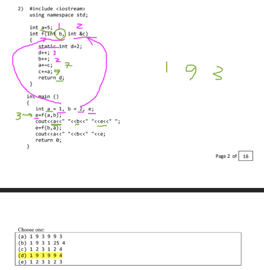 Solved I need to know how they found the output!! please | Chegg.com