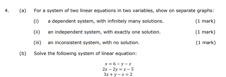 Solved 4. (a) For a system of two linear equations in two | Chegg.com