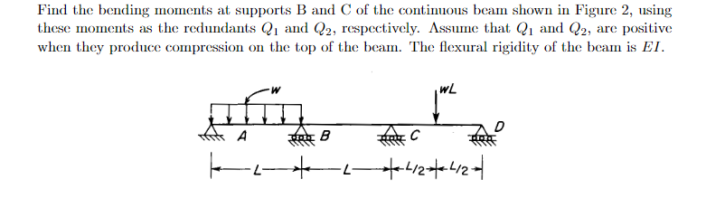 Solved Find the bending moments at supports B and C of the | Chegg.com