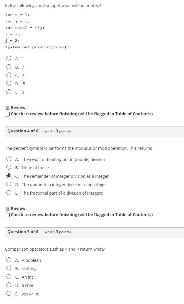 Solved In The Following Code Snippet What Will Be Printed? | Chegg.com