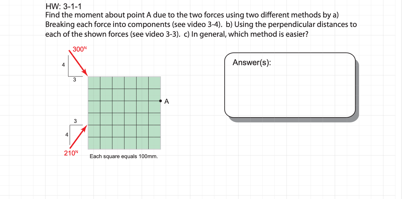 Solved The answer for this question is a) M=32.4 Nm CCW and