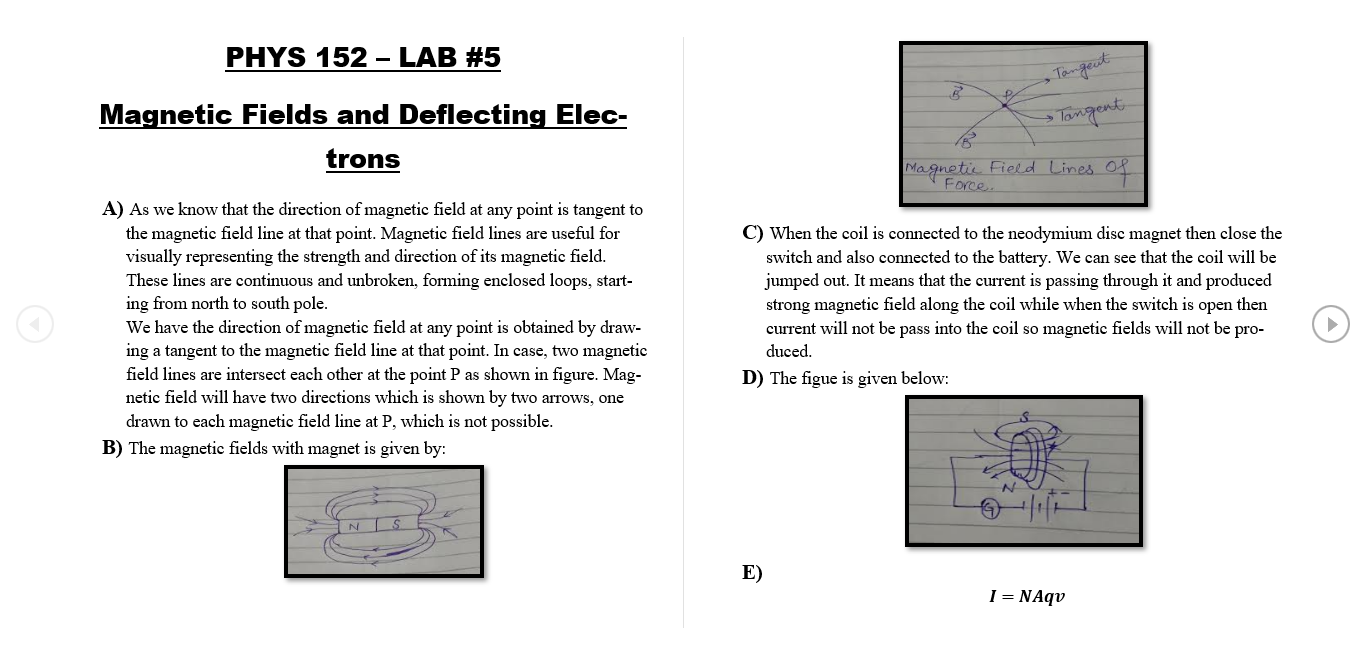 Solved PHYS 152 - LAB #5 Tangent P Magnetic Fields And | Chegg.com