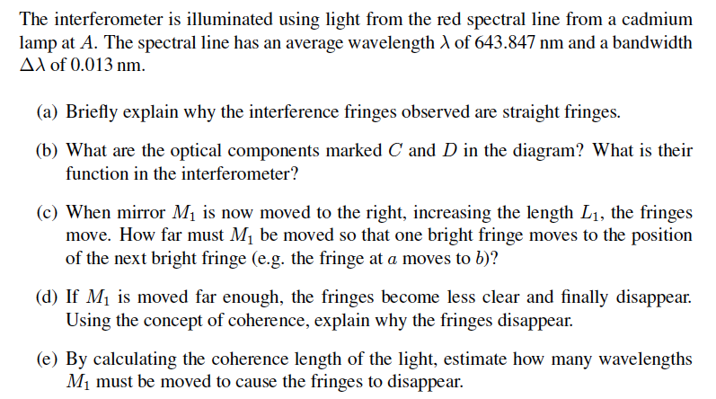 Solved A conventional Michelson interferometer is | Chegg.com