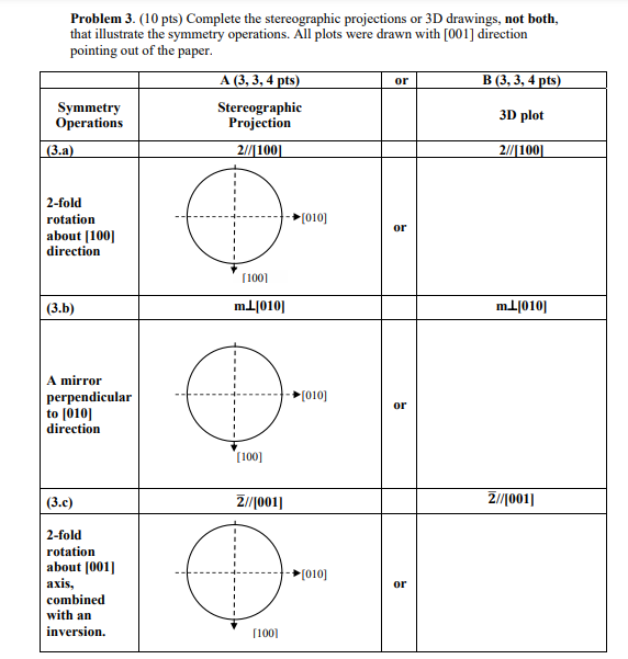 Problem 3. (10 pts) Complete the stereographic | Chegg.com