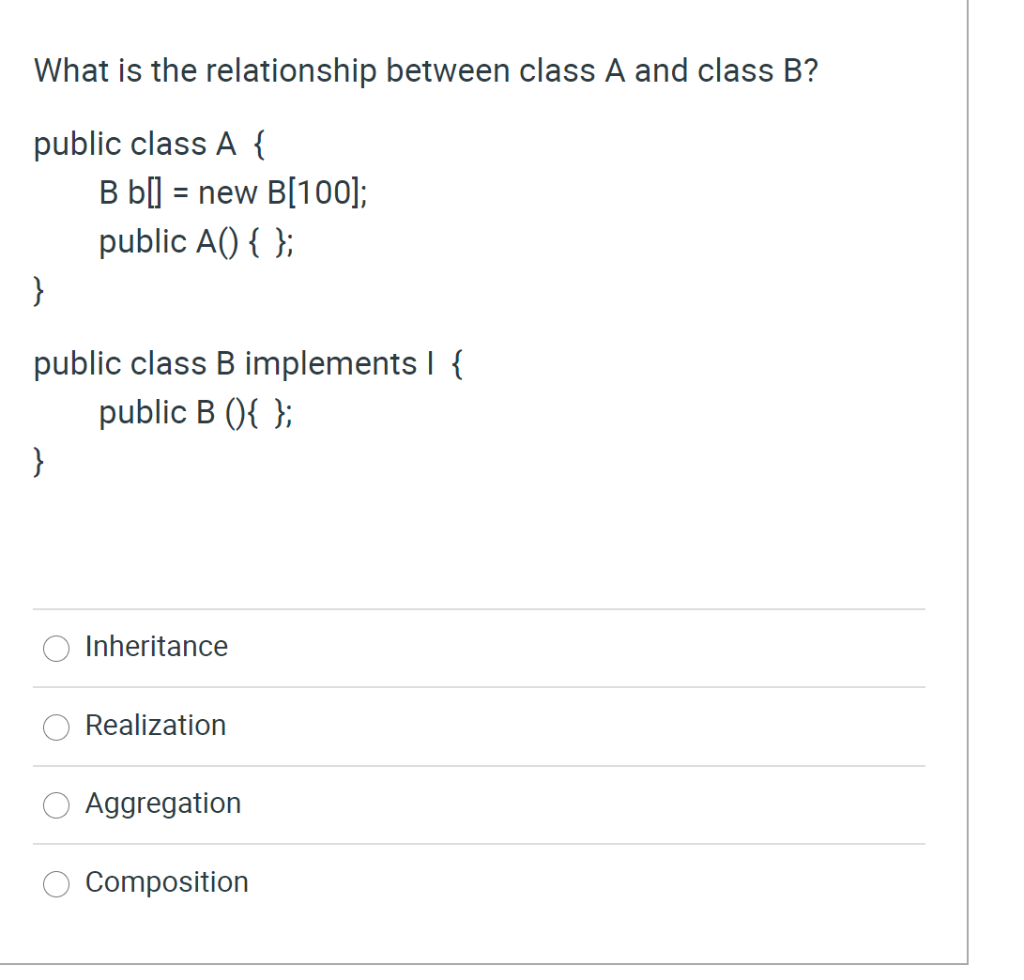 Solved What Is The Relationship Between Class A And Class B? | Chegg.com