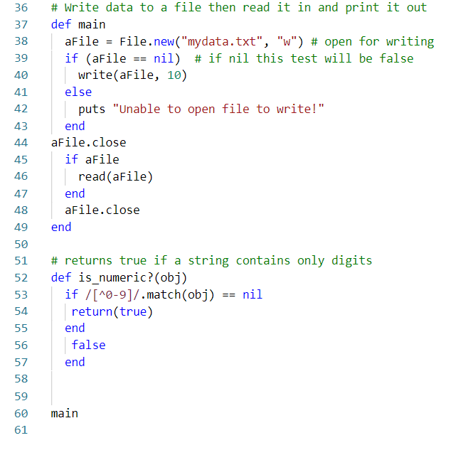 Solved Read the file and write file in Ruby Can't seem to | Chegg.com