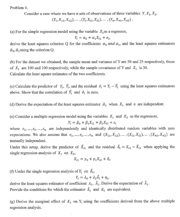 Solved Problem 4 Consider A Case Where We Have N Sets Of Chegg Com