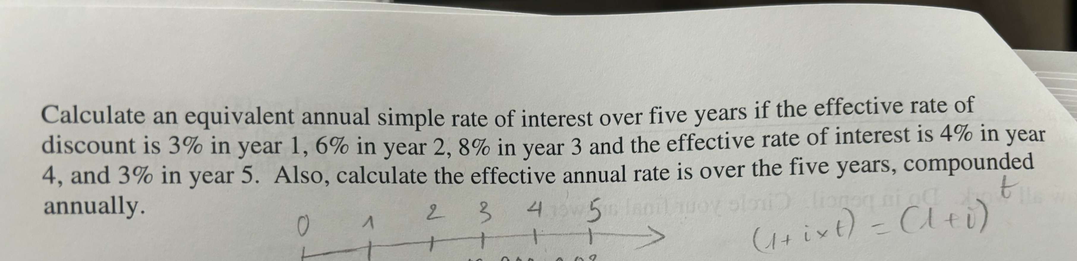 Simple Rates Question Solved Calculate an equivalent annual simple rate of | Chegg.com