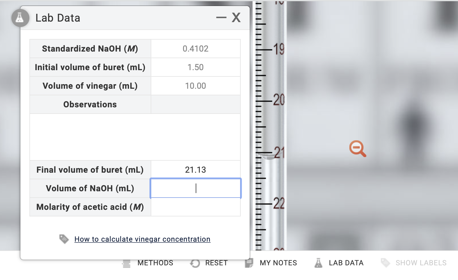 Solved what Observations The volume of NaOH | Chegg.com