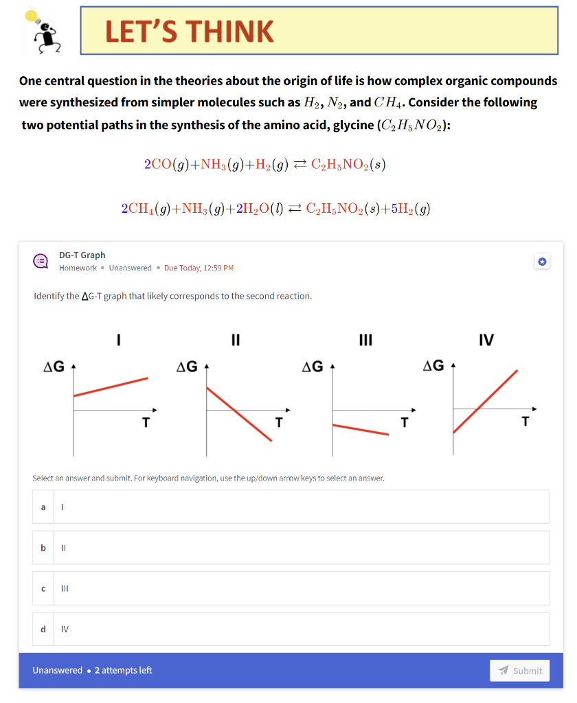 Solved Identify the \DeltaG-T graph that likely corresponds | Chegg.com
