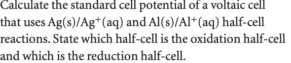 Solved Calculate the standard cell potential of a voltaic | Chegg.com