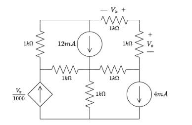 Solved Find the value of Vo in the circuit of Figure 2. by | Chegg.com