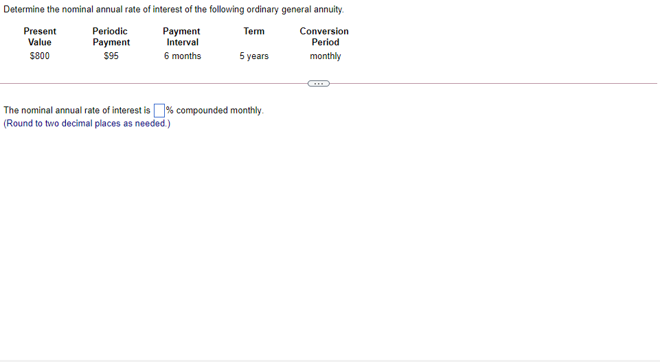 Solved Determine the nominal annual rate of interest of the | Chegg.com