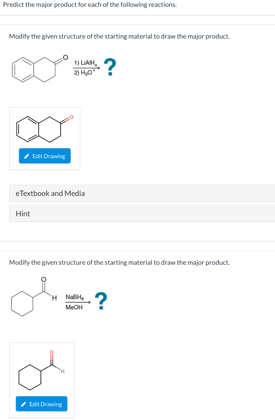 Solved Predict The Major Product For Each Of The Following