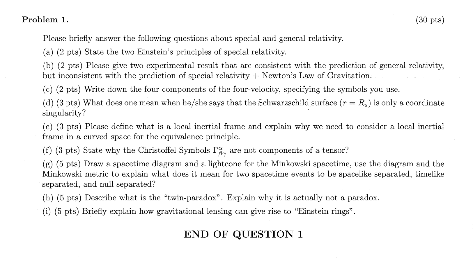 Solved Problem 1 30 Pts Please Briefly Answer The