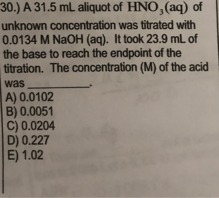 Mesmerizing A 31.5 Ml Aliquot Of H2so4 Of Unknown Concentration View for Mobile Mesmerizing A 31.5 Ml Aliquot Of H2so4 Of Unknown Concentration View for Mobile