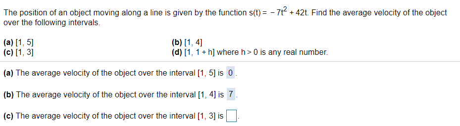 Solved The position of an object moving along a line is | Chegg.com
