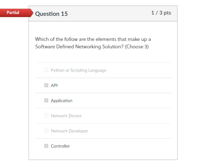 Solved Partial Question 15 1/3 pts Which of the follow are | Chegg.com