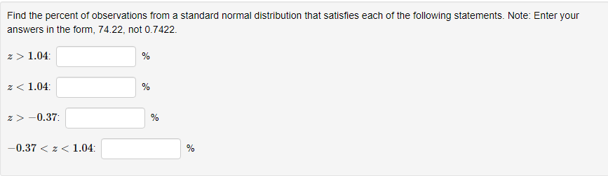 Solved Find the percent of observations from a standard | Chegg.com