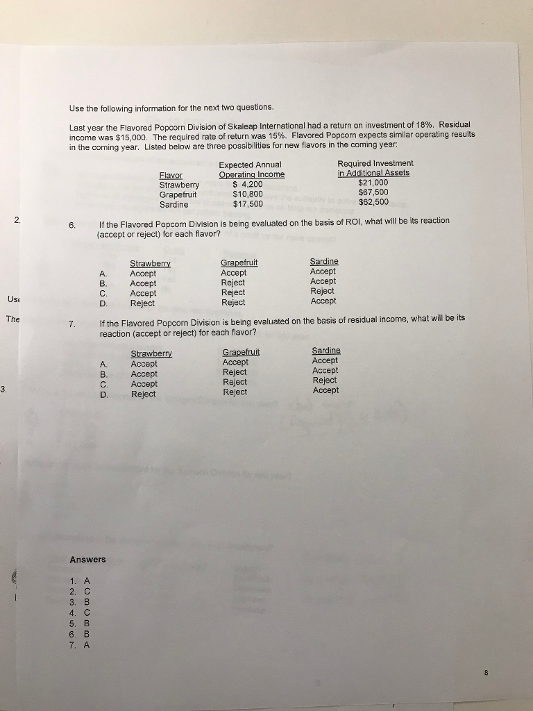 Solved Use the following information for the next two | Chegg.com