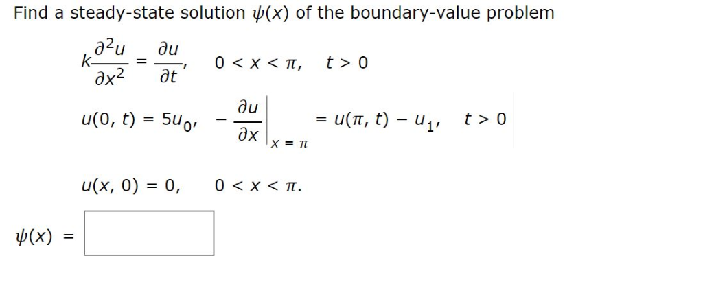 Solved Find a steady-state solution y(x) of the | Chegg.com