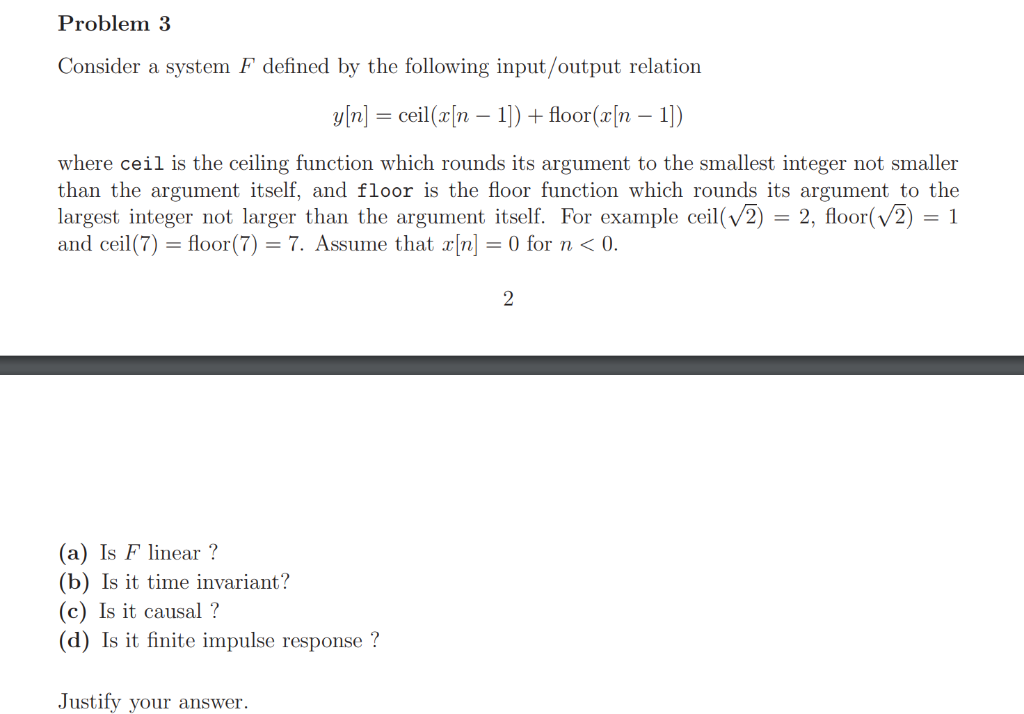 Problem 3 Consider A System F Defined By The Follo