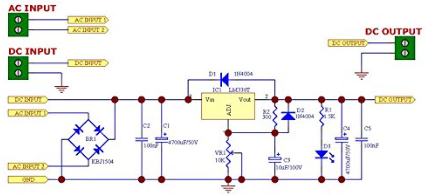 Solved The following is a an Adjustable voltage regulator | Chegg.com