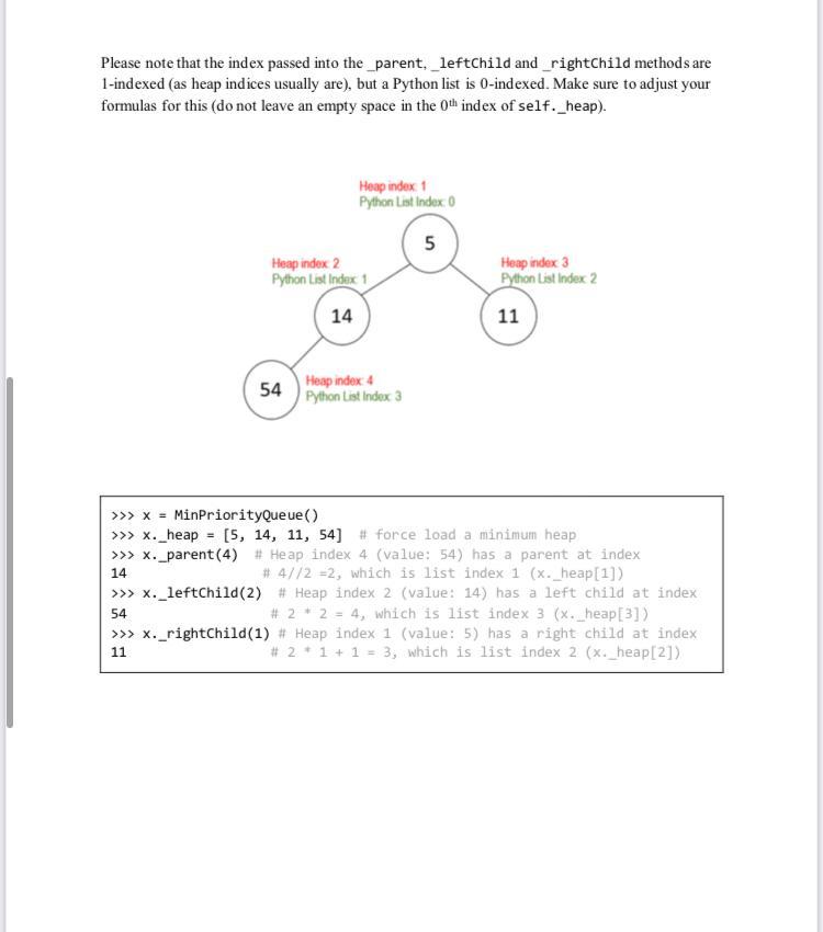 Solved Section 1: The MinPriority Queue class A priority | Chegg.com