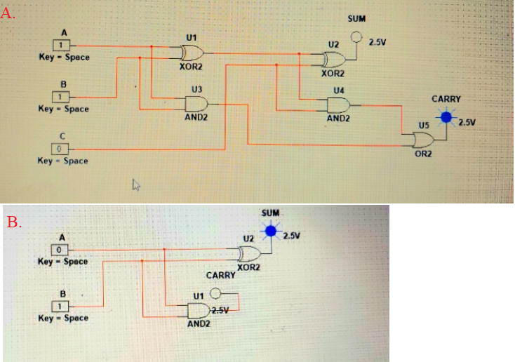 Solved Using Multisim, Implement The Following Half And 