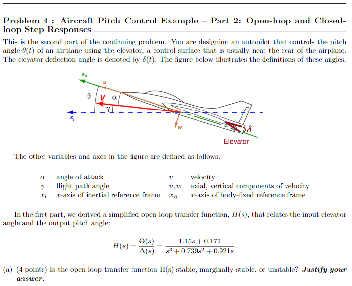 Solved Problem 4 Aircraft Pitch Control Example Part 2