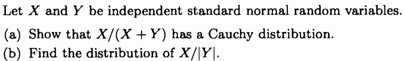 Solved Let X And Y Be Independent Standard Normal Rando 1963